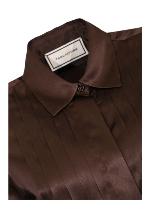 Camicia Natalee in seta stretch plissettata Tagliatore | NATALEE 270007 M12731348